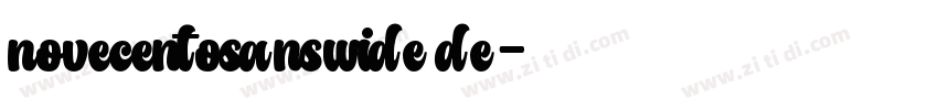 novecentosanswide de字体转换